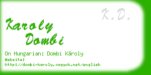karoly dombi business card
